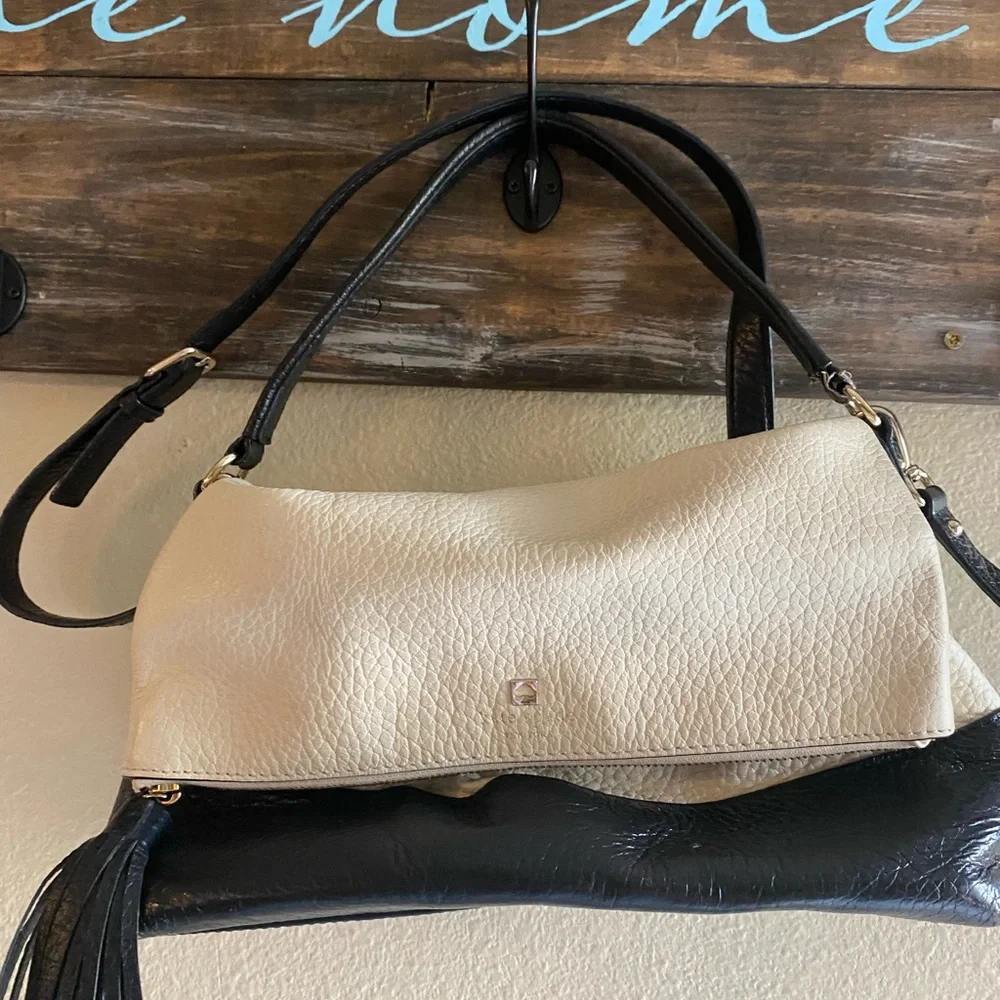 Kate Spade New York| Buttermilk & Black Carmen Southport Avenue Leather